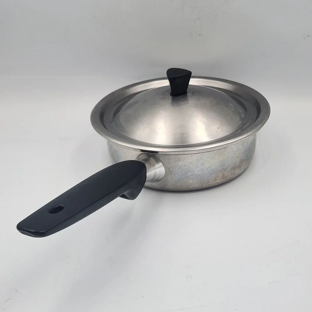 Vintage Regal 3-Ply Stainless Steel Saucepan 1 Quart w/ Lid Made in USA Cookware